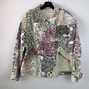 Free People Nadia Moto Jacket in Green Size S NWOT